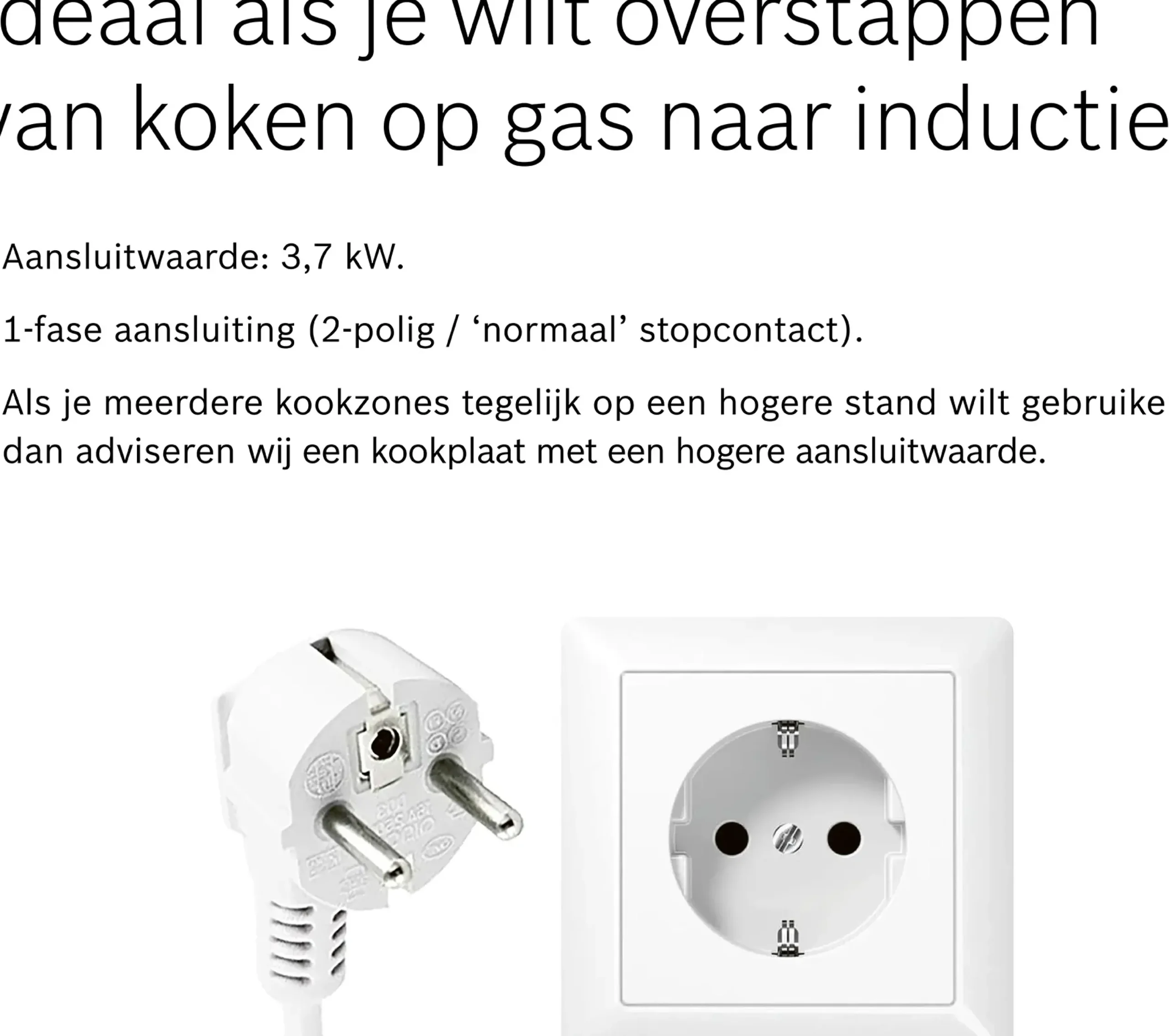 Serie 4 Inductiekookplaat 60 cm opbouwmontage met rand