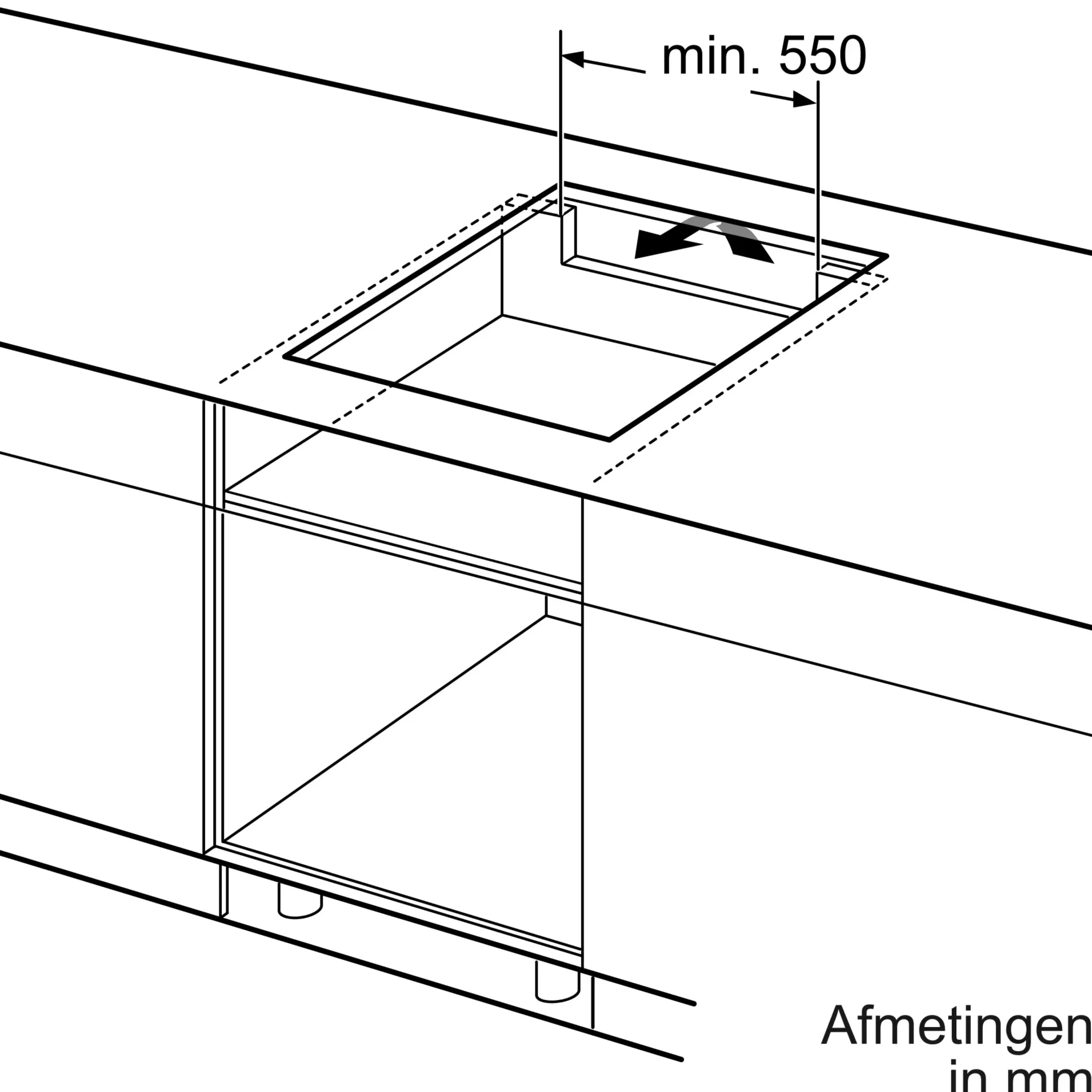 Serie 4 Inductiekookplaat 60 cm opbouwmontage met rand