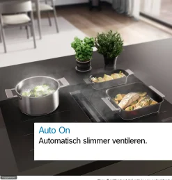 Serie 6 Inductiekookplaat met afzuiging 80 cm opbouwmontage met rand
