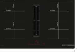 Serie 6 Inductiekookplaat met afzuiging 80 cm verzonken montage