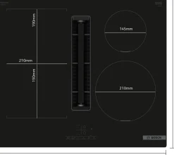 Serie 4 Inductiekookplaat met afzuiging 60 cm opbouwmontage zonder rand