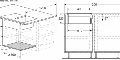Serie 4 Inductiekookplaat met afzuiging 60 cm