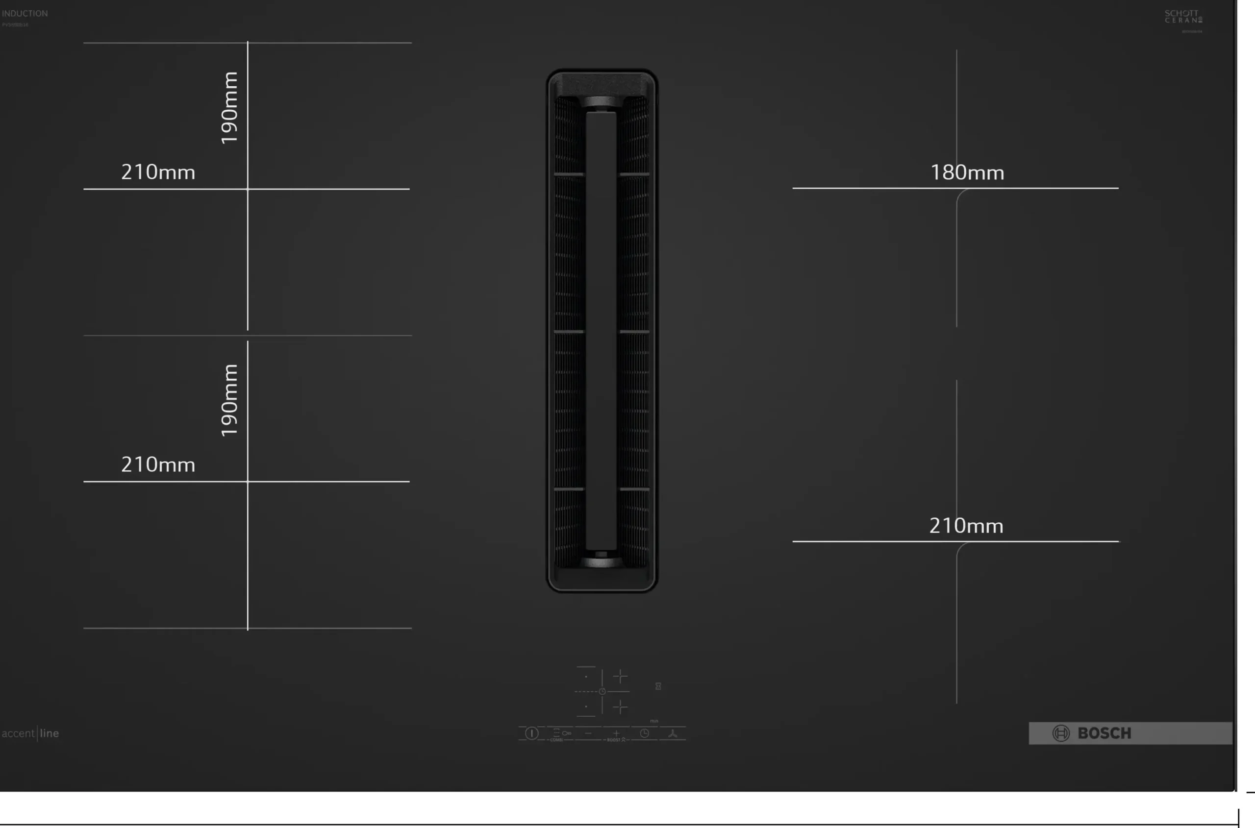 Serie 4 Inductiekookplaat met afzuiging 80 cm