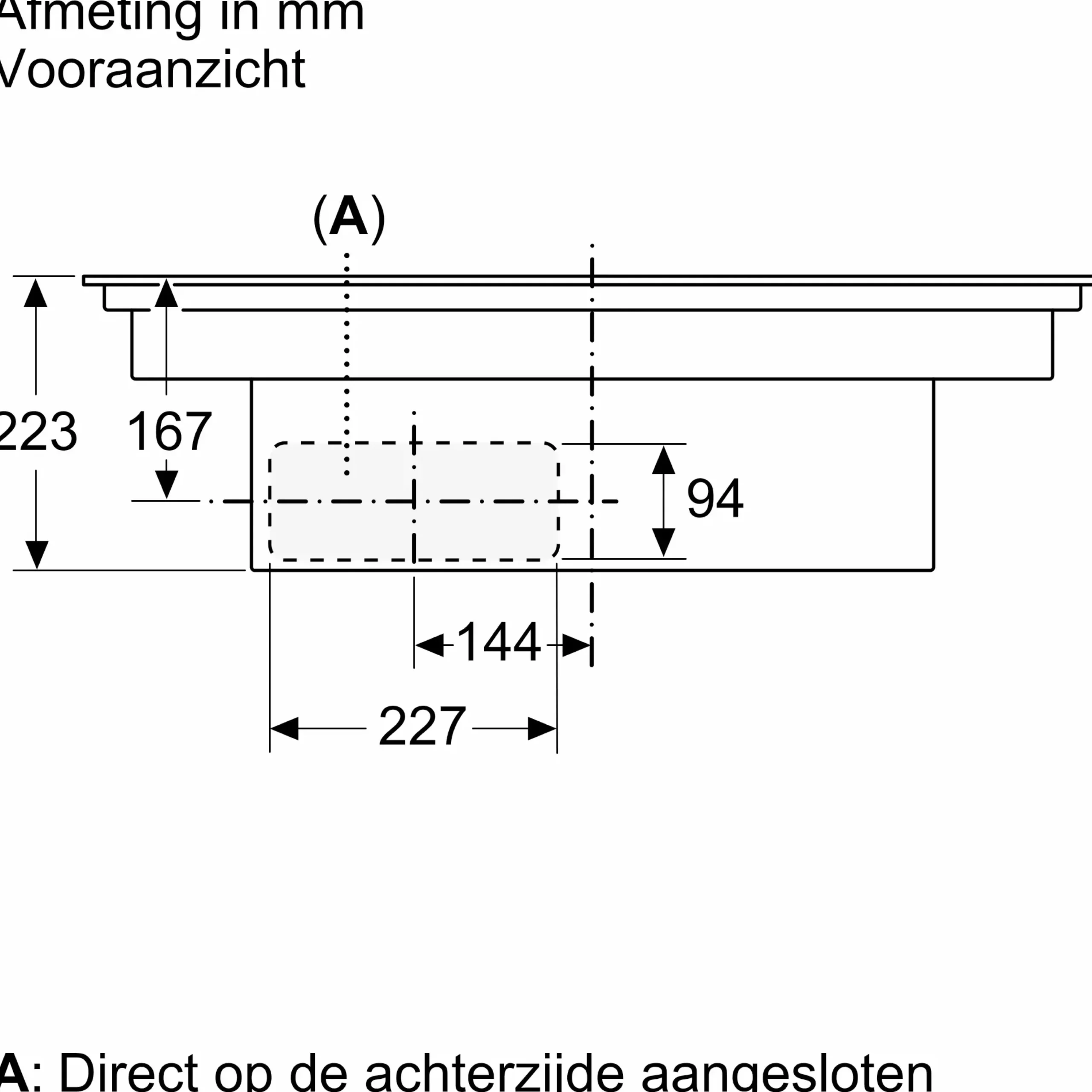 Serie 8 Inductiekookplaat met afzuiging 80 cm opbouwmontage met rand