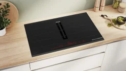 Serie 8 Inductiekookplaat met afzuiging 80 cm opbouwmontage met rand