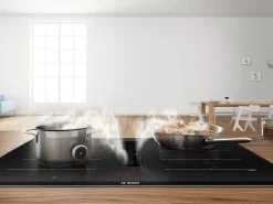 Serie 8 Inductiekookplaat met afzuiging 80 cm opbouwmontage met rand