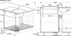 Serie 8 Inductiekookplaat met afzuiging 80 cm