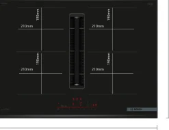 Serie 6 Inductiekookplaat met afzuiging 70 cm opbouwmontage met rand