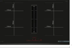 Serie 6 Inductiekookplaat met afzuiging 80 cm opbouwmontage met rand