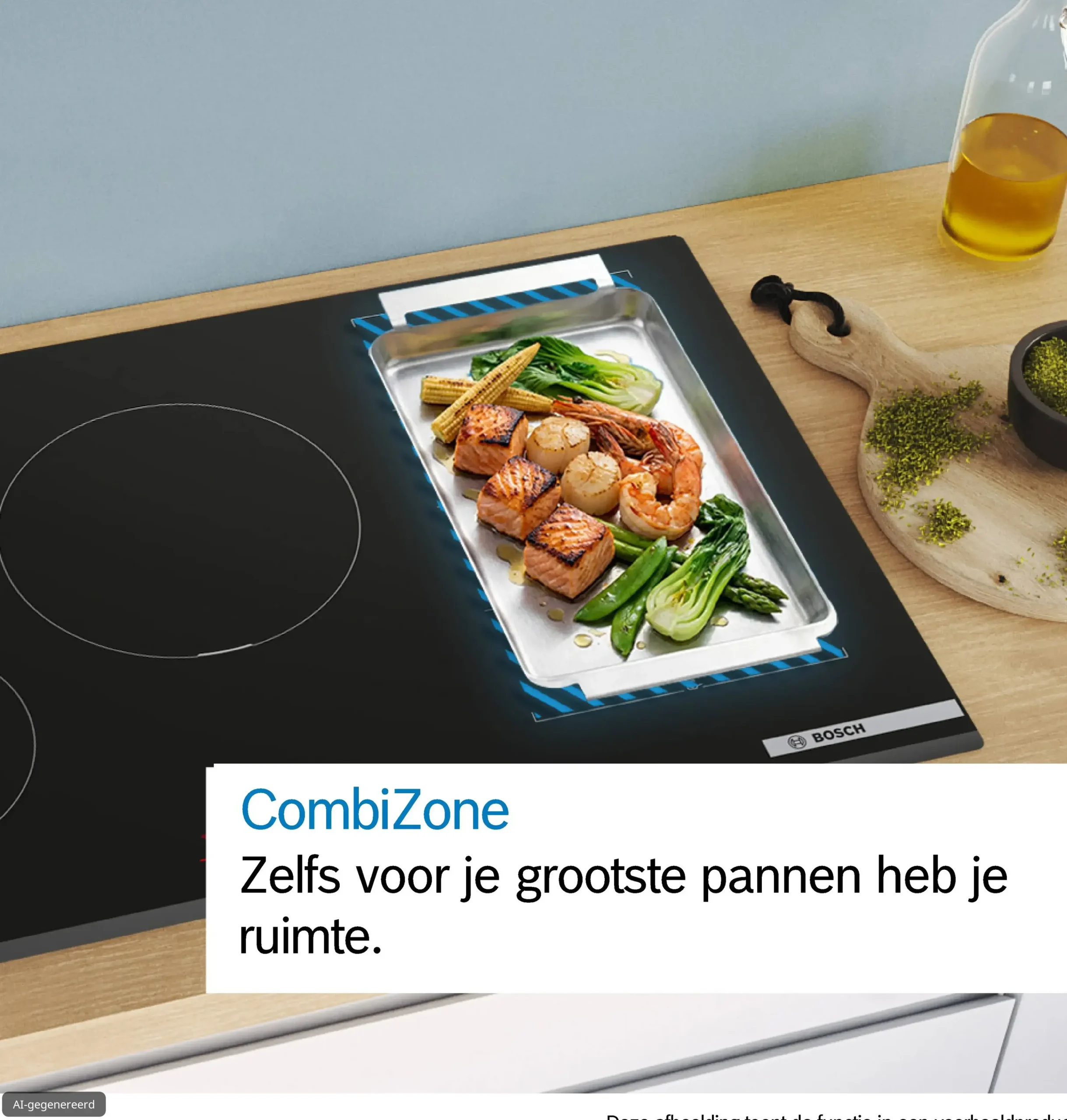 Serie 6 Inductiekookplaat met afzuiging 80 cm