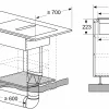 Serie 4 Inductiekookplaat met afzuiging 80 cm opbouwmontage met rand