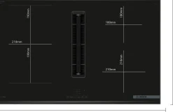 Serie 4 Inductiekookplaat met afzuiging 80 cm opbouwmontage met rand
