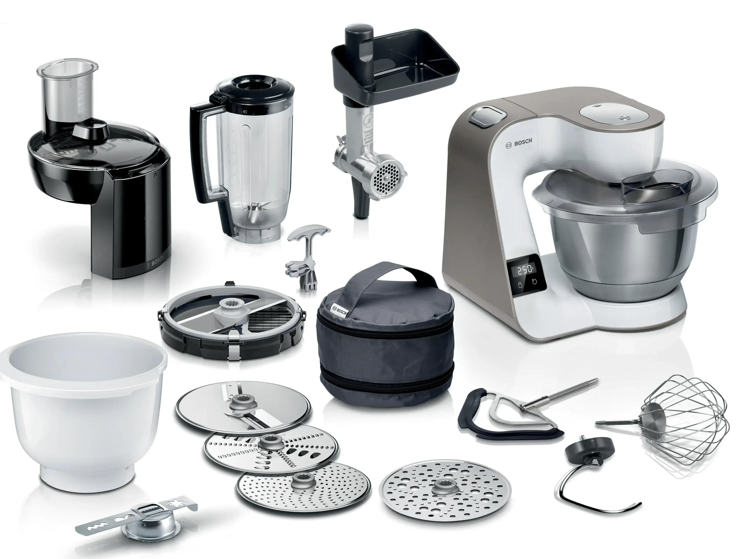 Serie 4 Keukenmachine met weegschaal en timer MUM 5 1000 W Wit, Champagne