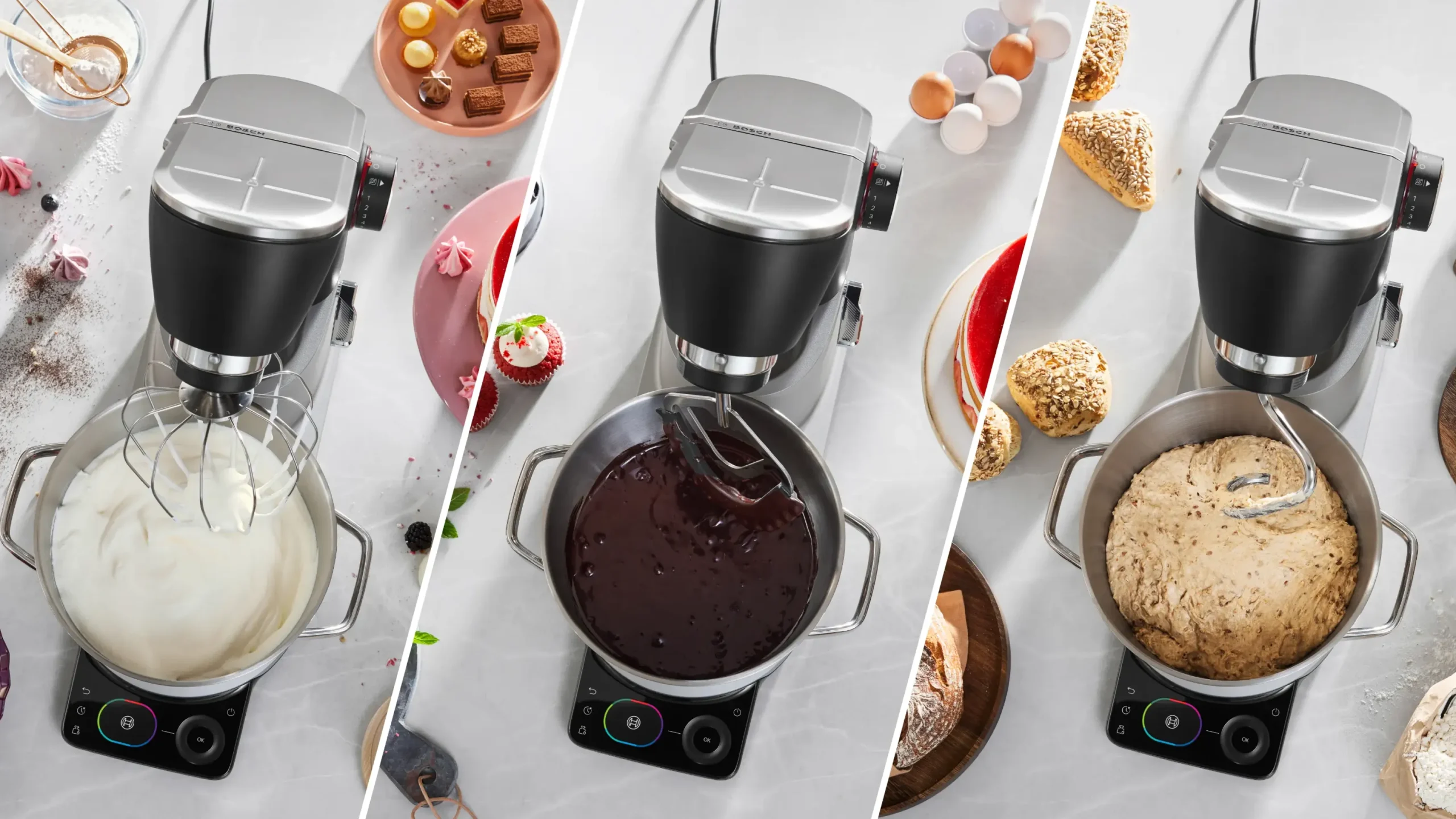 Serie 8 Keukenmachine met weegschaal en timer 1800 W Zilver, zwart