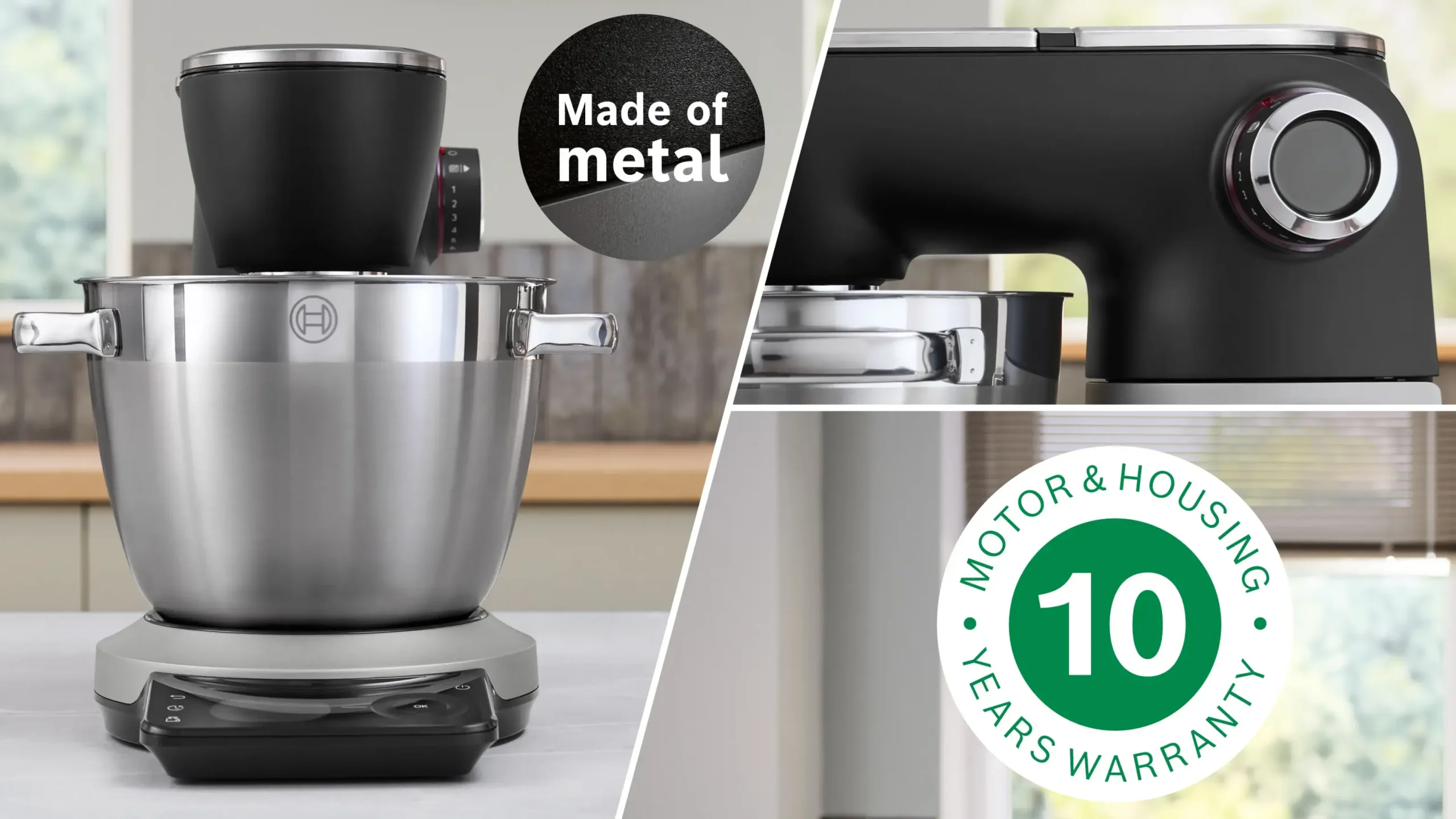 Serie 8 Keukenmachine met weegschaal en timer 1800 W Zilver, zwart