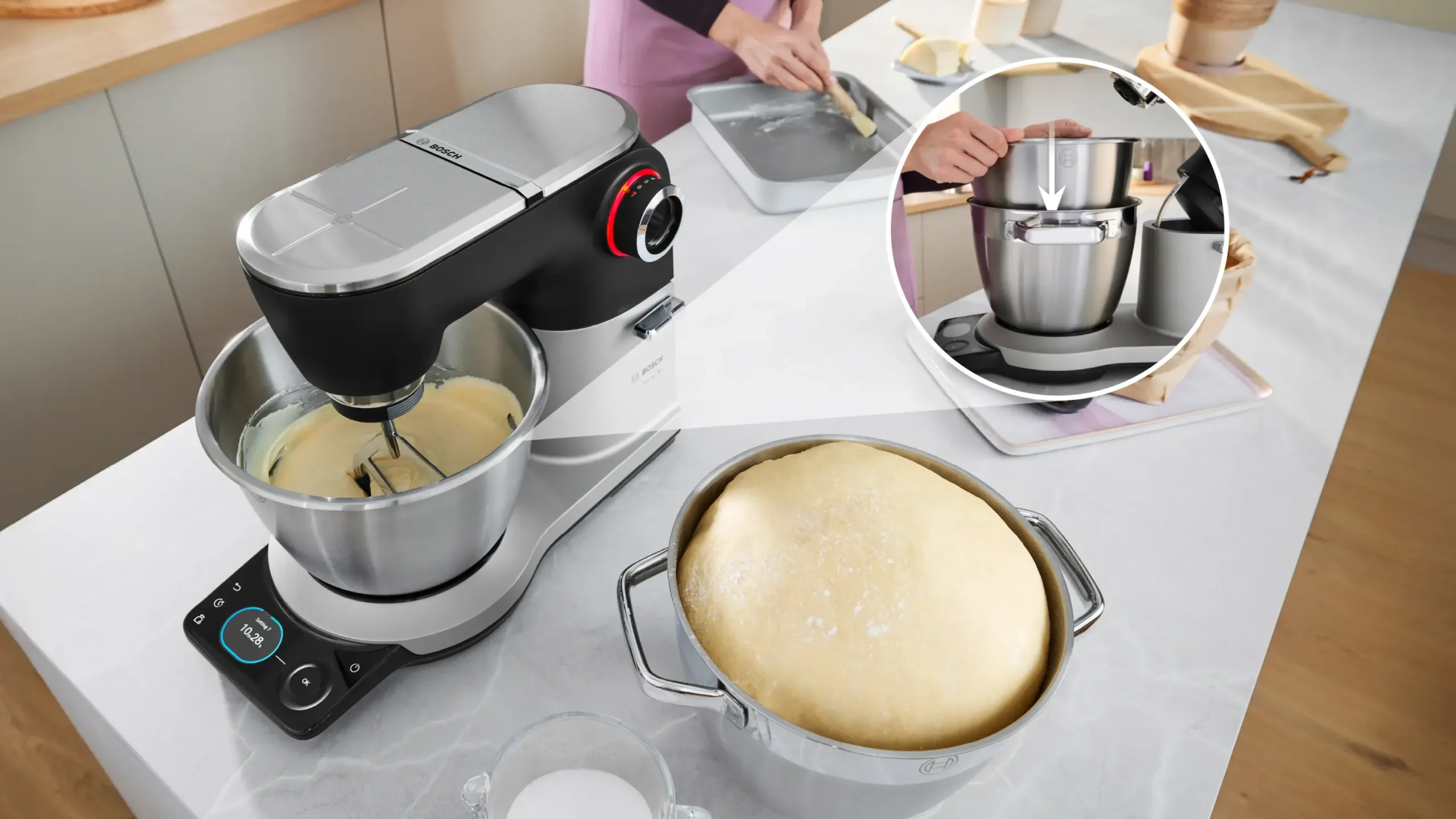 Serie 8 Keukenmachine met weegschaal en timer 1800 W Zilver, zwart