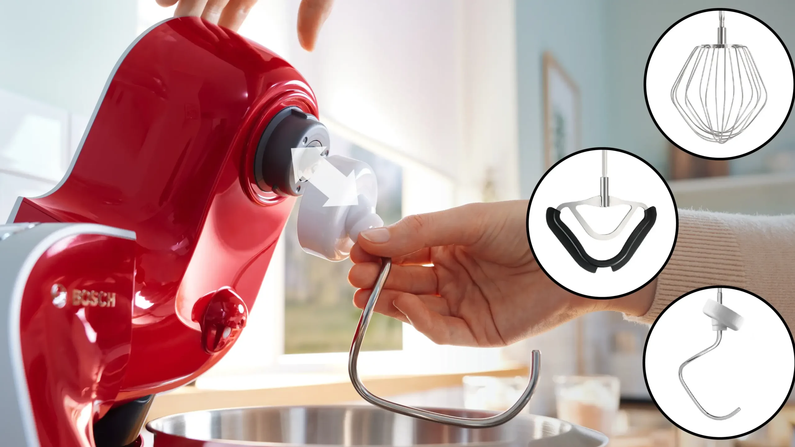 Serie 4 Keukenmachine met weegschaal en timer MUM 5 1000 W Rood, Zilver