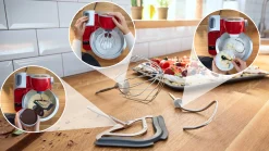 Serie 4 Keukenmachine met weegschaal en timer MUM 5 1000 W Rood, Zilver