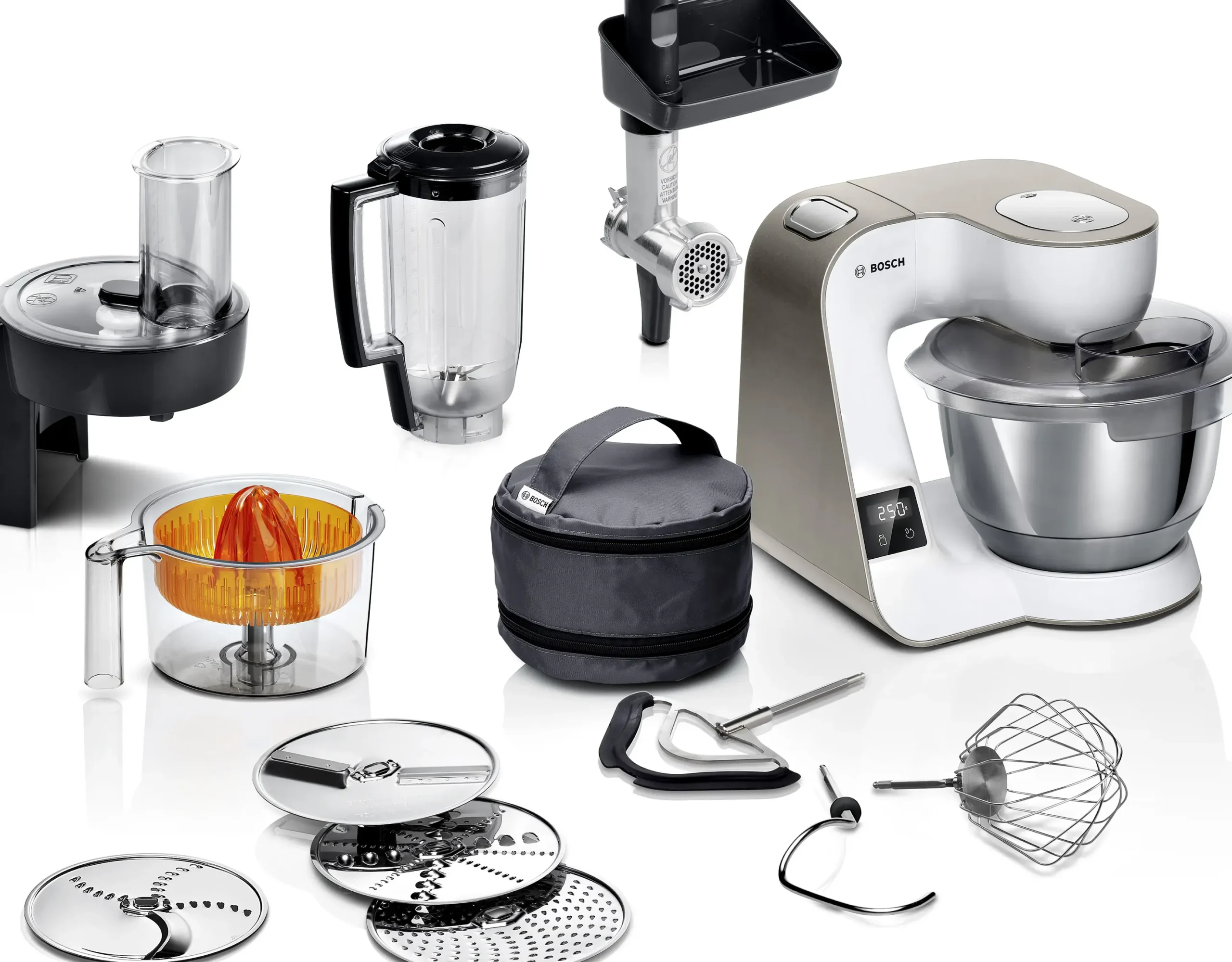 Serie 4 Keukenmachine met weegschaal en timer MUM 5 1000 W Wit, Champagne