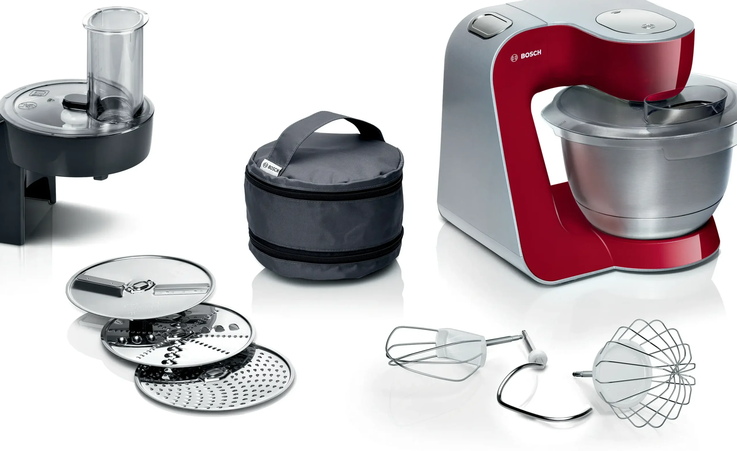 Serie 4 Keukenmachine MUM 5 1000 W Rood, Zilver