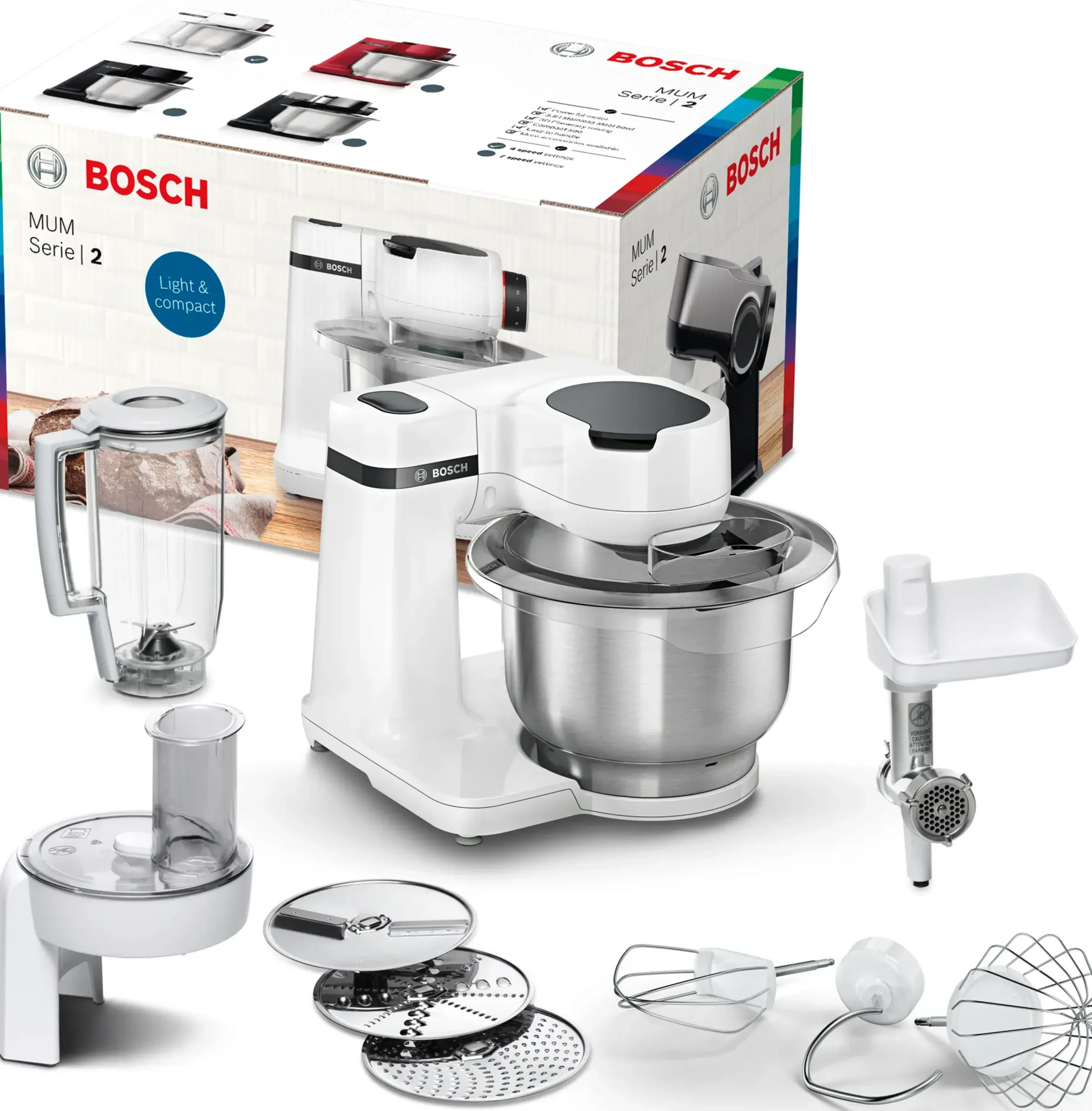 Serie 2 Keukenmachine MUM 700 W Wit, Wit