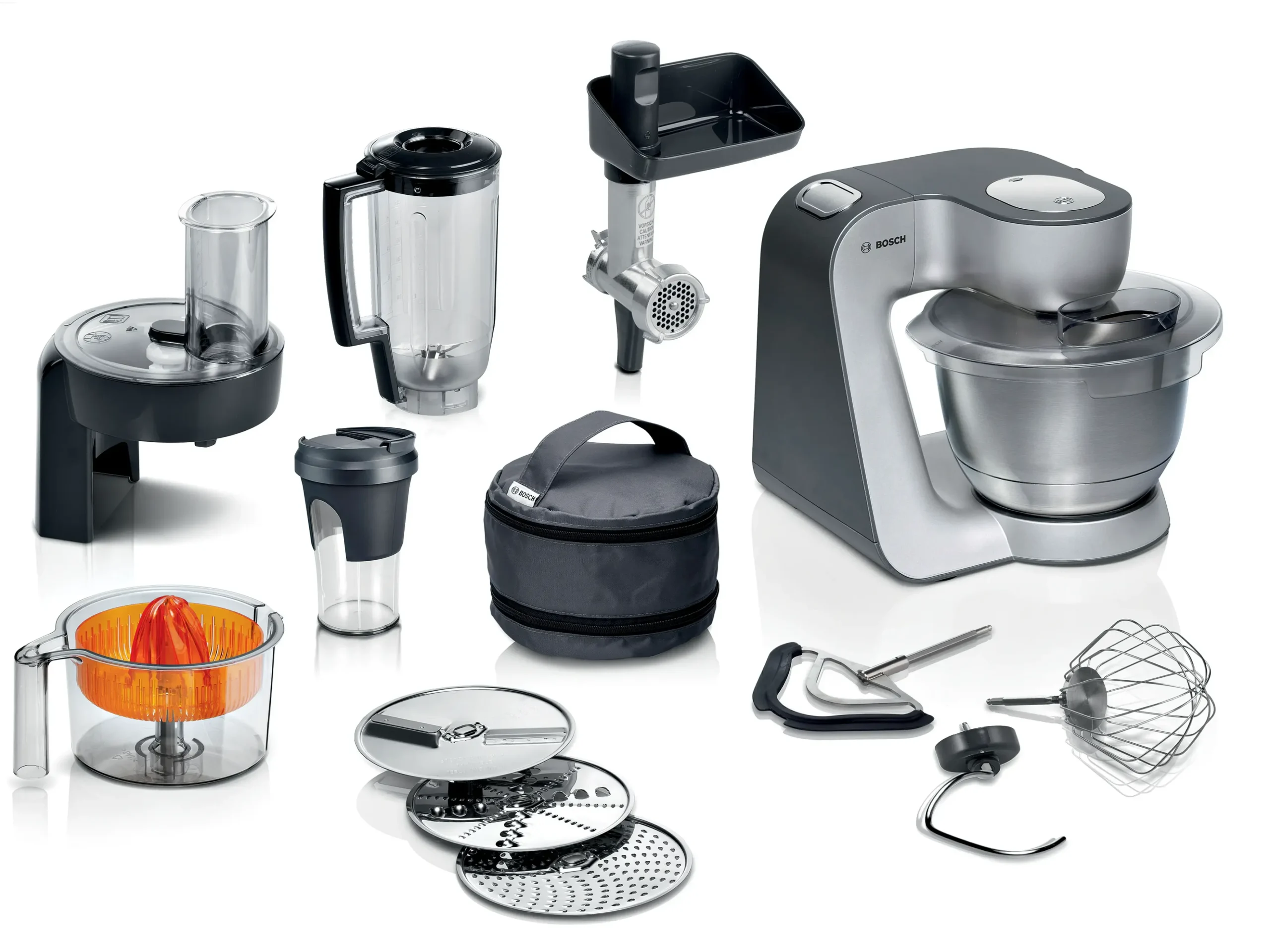 Serie 4 Keukenmachine MUM 5 1000 W Zilver, Donker zilver