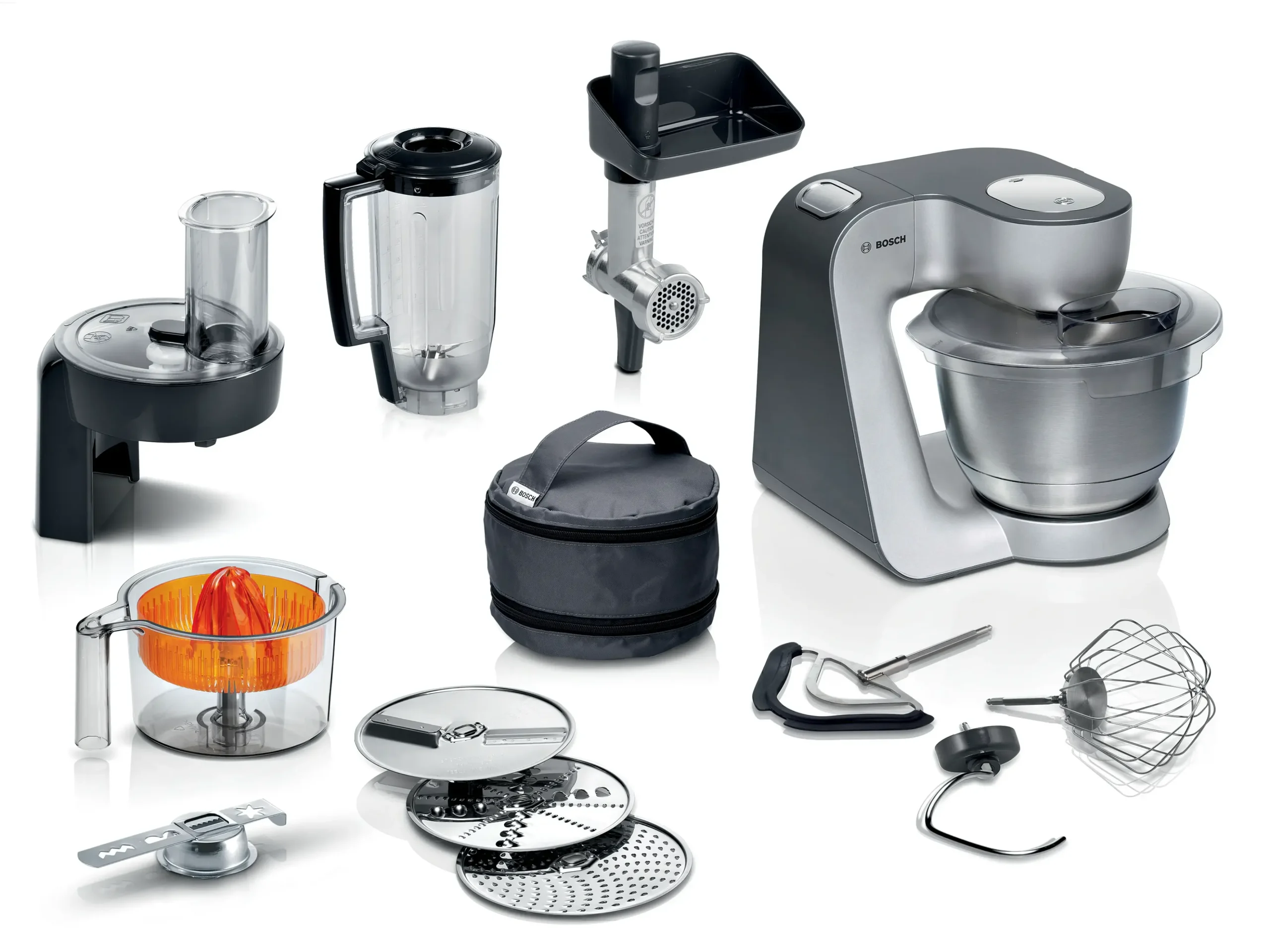 Serie 4 Keukenmachine MUM 5 1000 W Zilver, Donker zilver