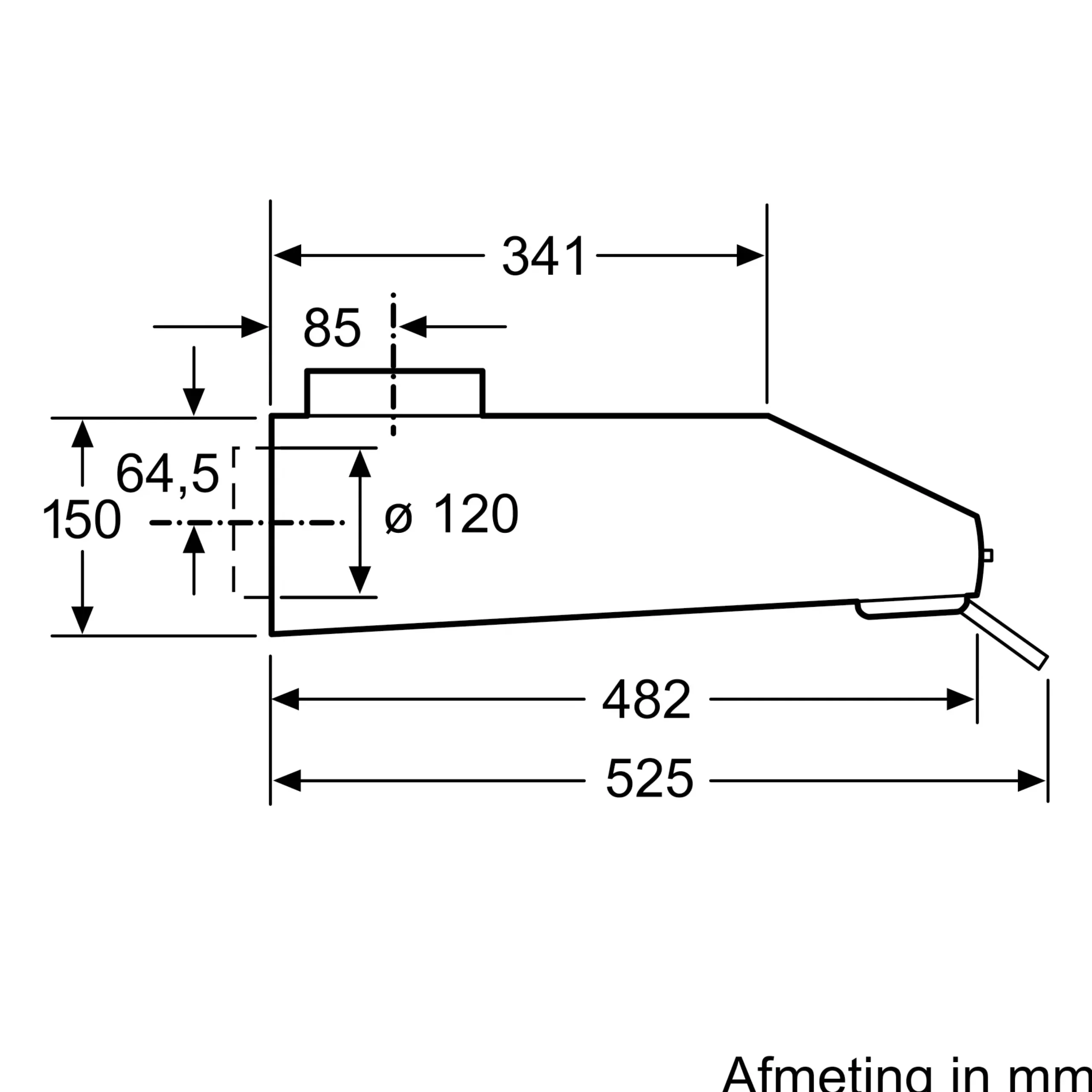 Serie 2 Onderbouw afzuigkap 60 cm Wit