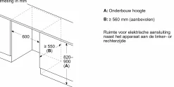 Serie 6 Onderbouw koelkast met vriesvak 82 x 59.8 cm Vlakscharnier met SoftClose