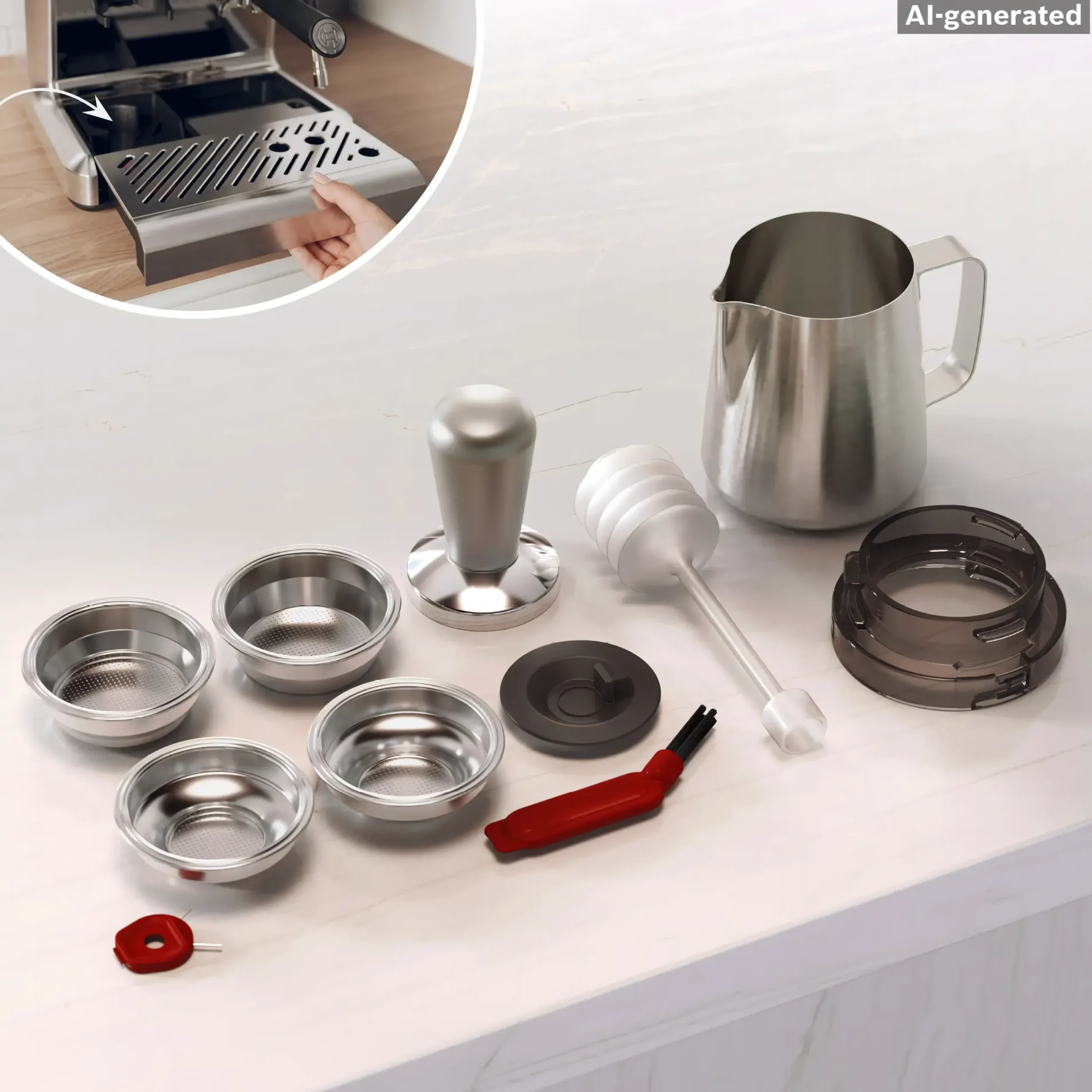 Serie 4 Semi Automatic Coffee Maker HomeCafé Series 4 RVS
