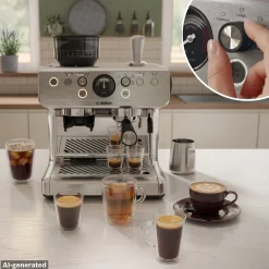 Serie 4 Semi Automatic Coffee Maker HomeCafé Series 4 RVS