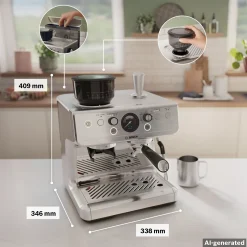 Serie 4 Semi Automatic Coffee Maker HomeCafé Series 4 RVS