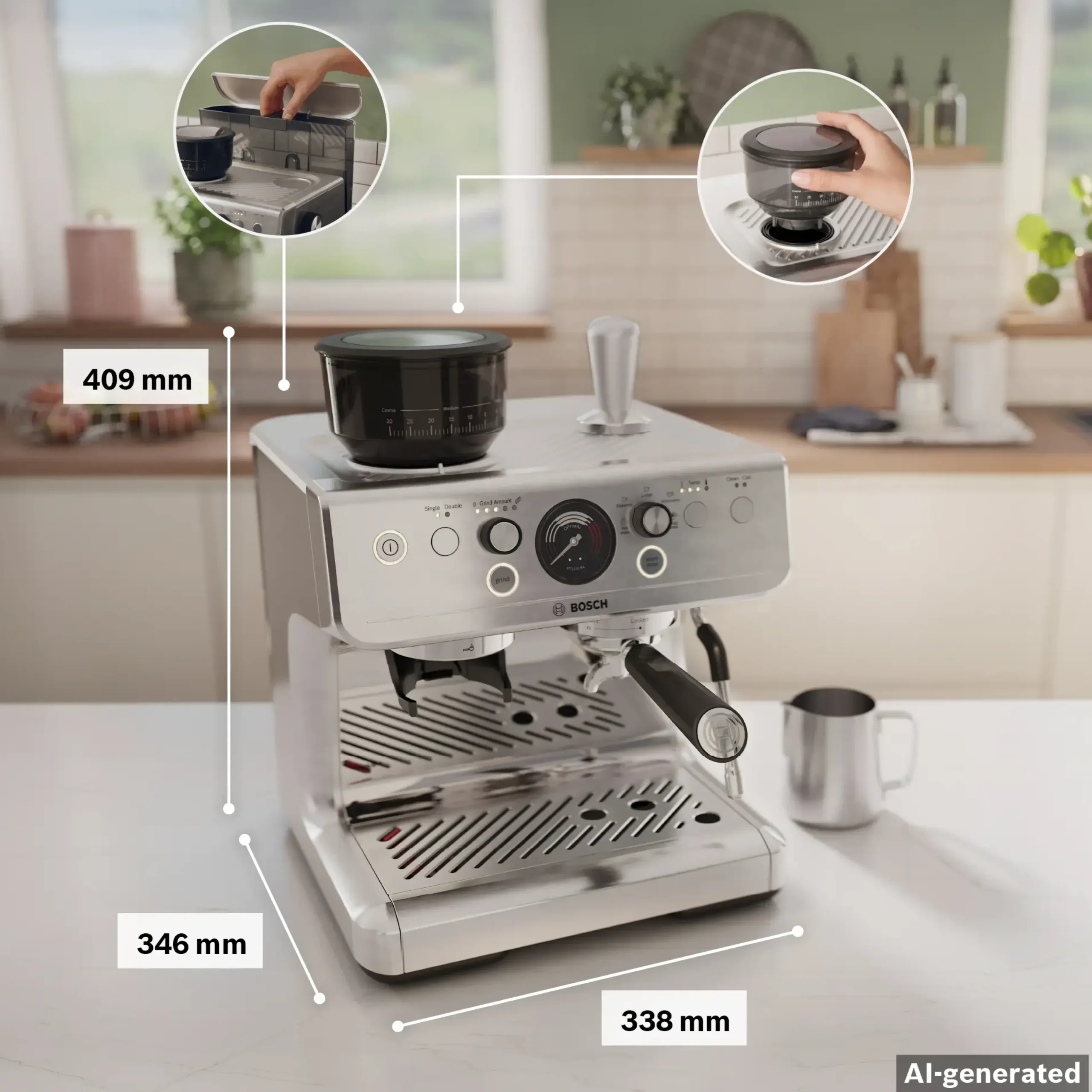 Serie 4 Semi Automatic Coffee Maker HomeCafé Series 4 RVS