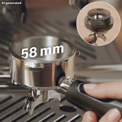 Serie 4 Semi Automatic Coffee Maker HomeCafé RVS