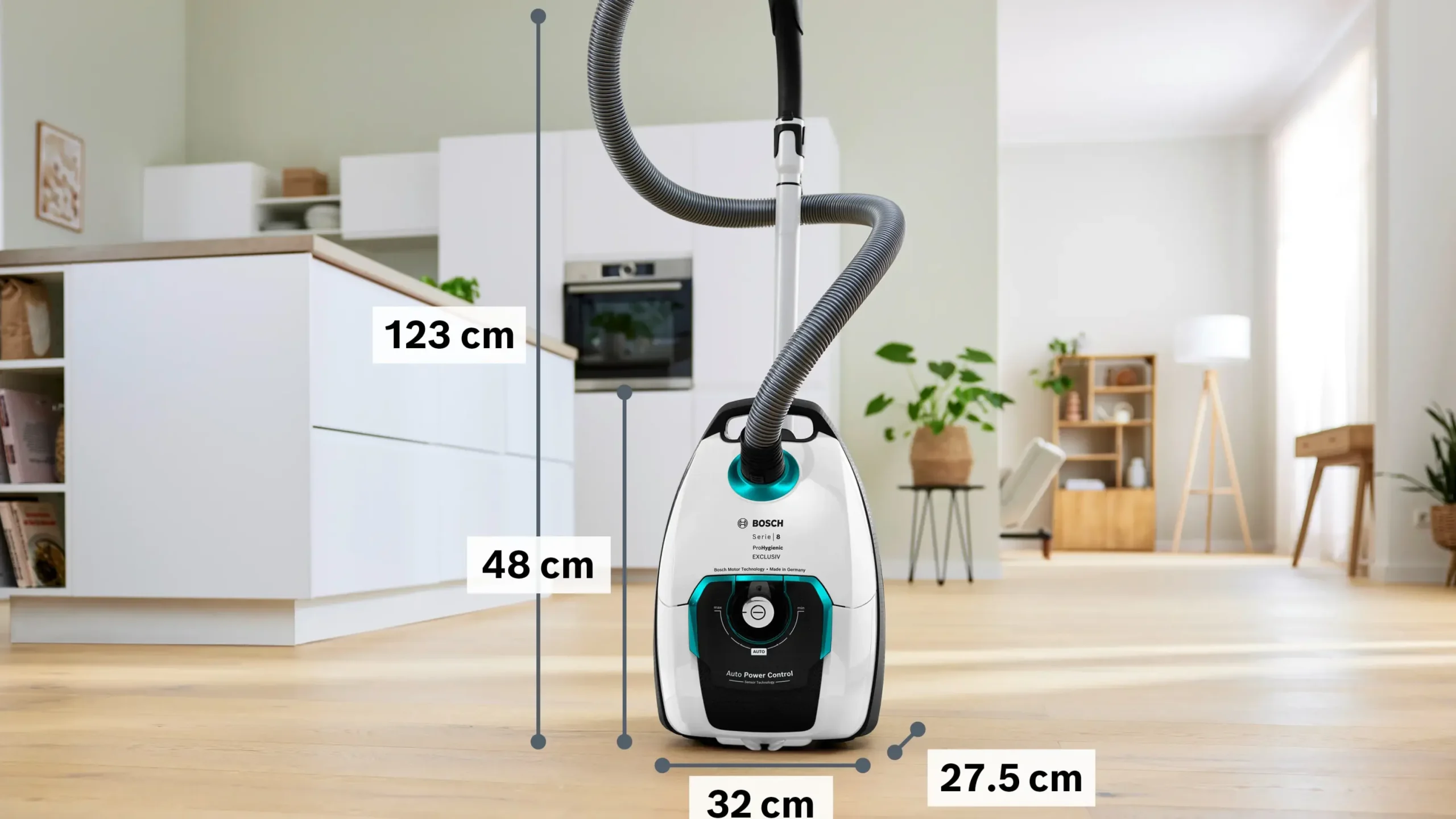 Serie 8 Stofzuiger met zak ProHygienic Wit