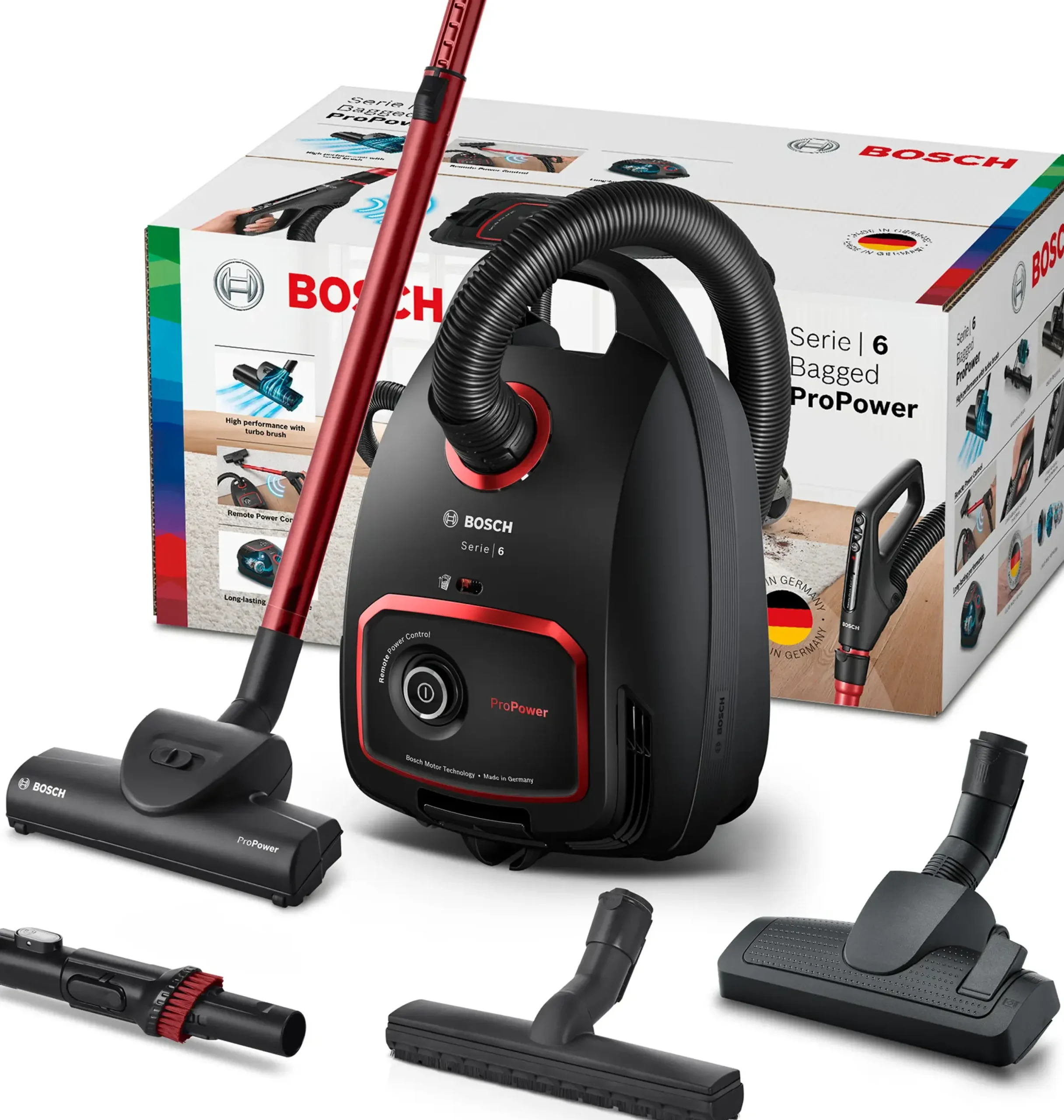 Serie 6 Stofzuiger met zak ProPower Zwart