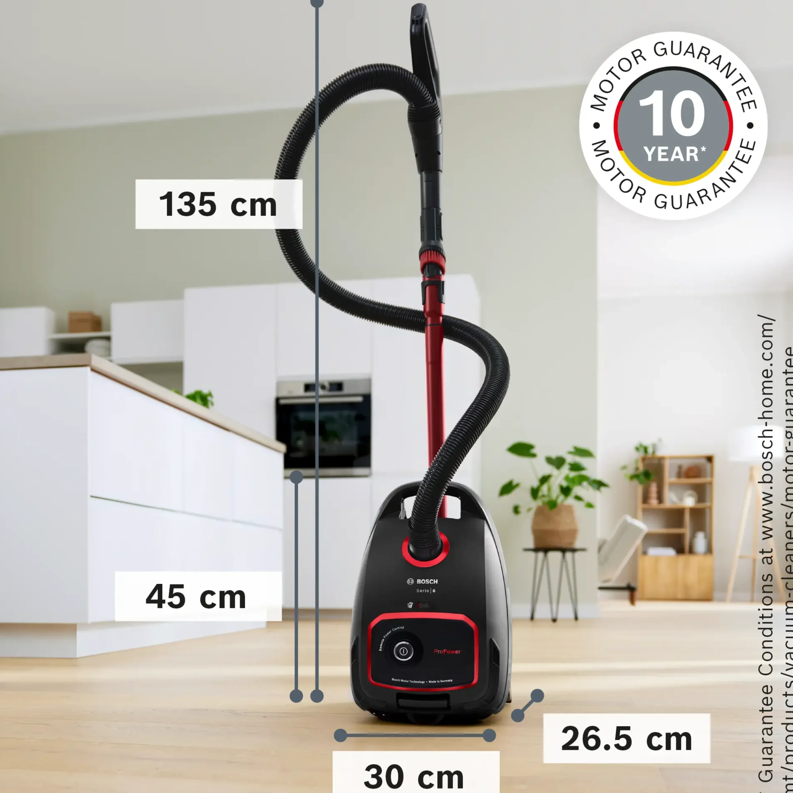 Serie 6 Stofzuiger met zak ProPower Zwart