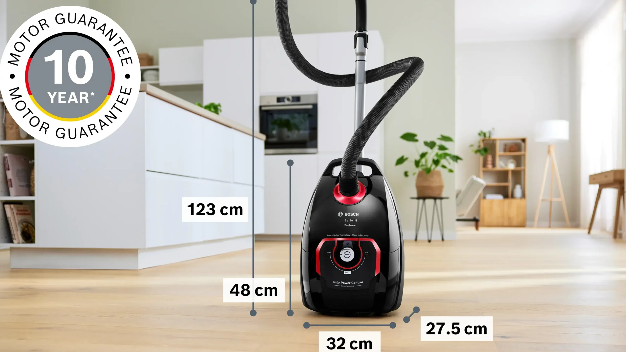 Serie 8 Stofzuiger met zak ProPower Zwart