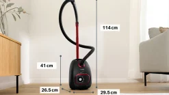 Serie 4 Stofzuiger met zak ProPower Zwart