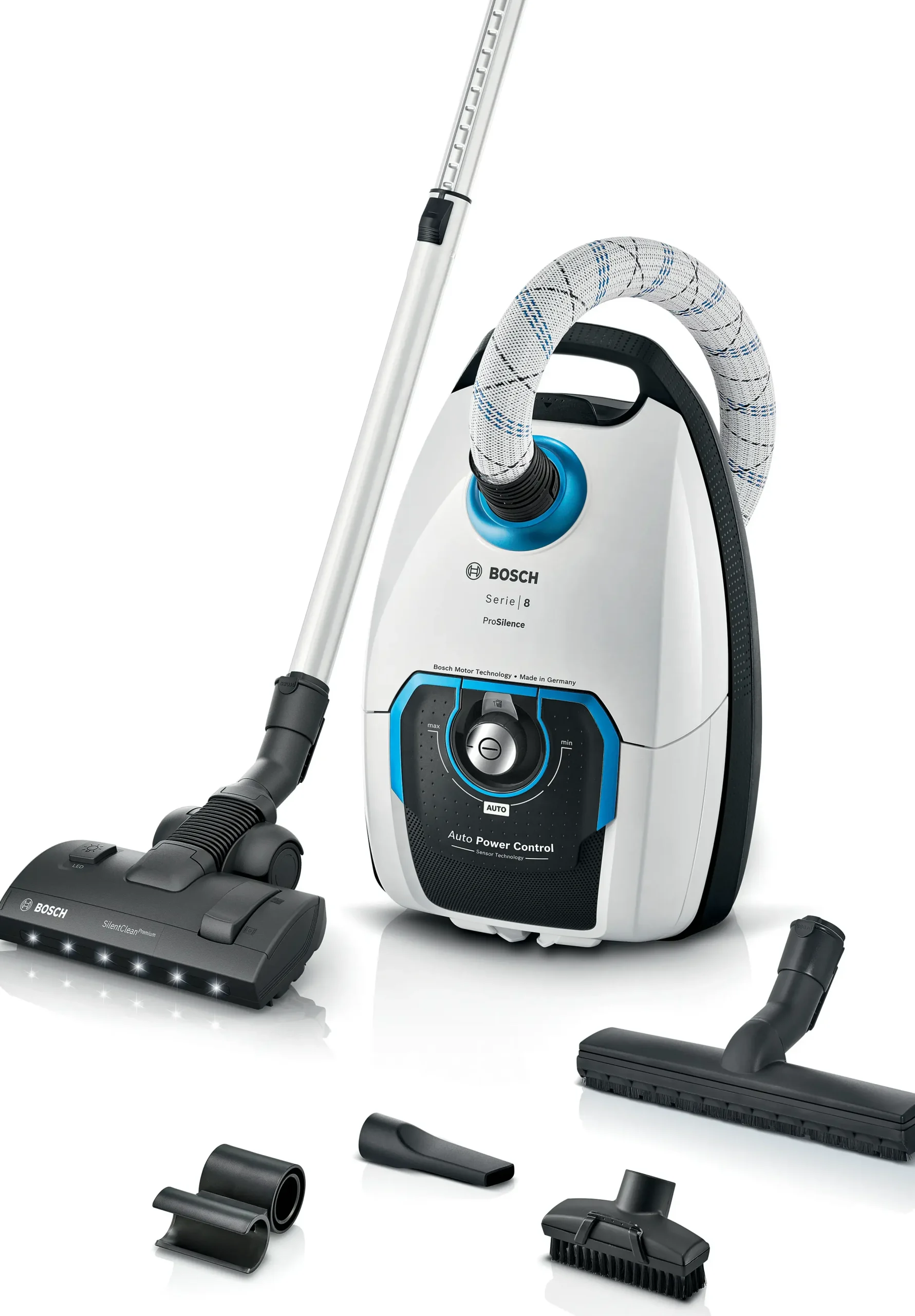 Serie 8 Stofzuiger met zak ProSilence Wit