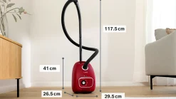 Serie 4 Stofzuiger met zak Rood