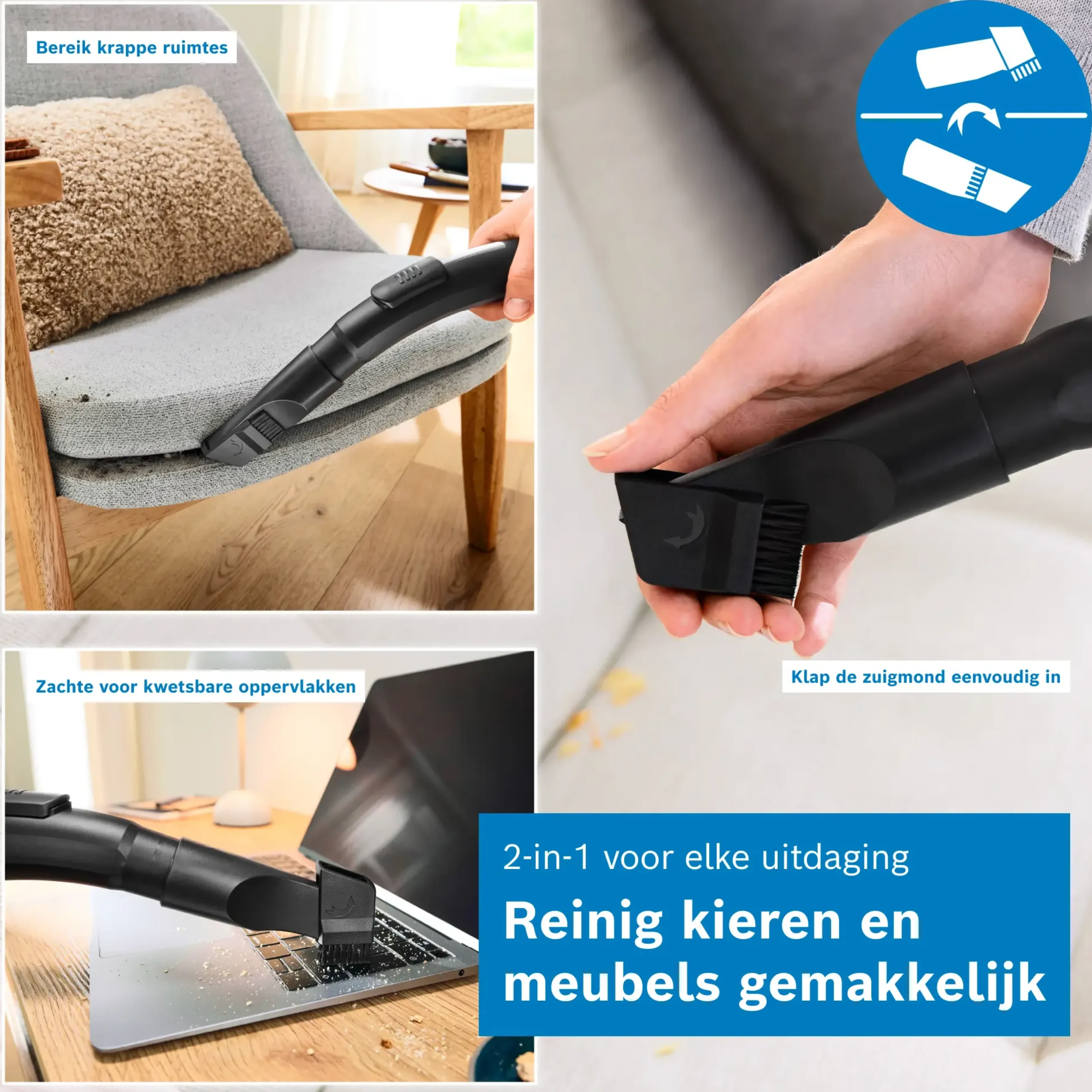 Serie 2 Stofzuiger zonder zak Blauw