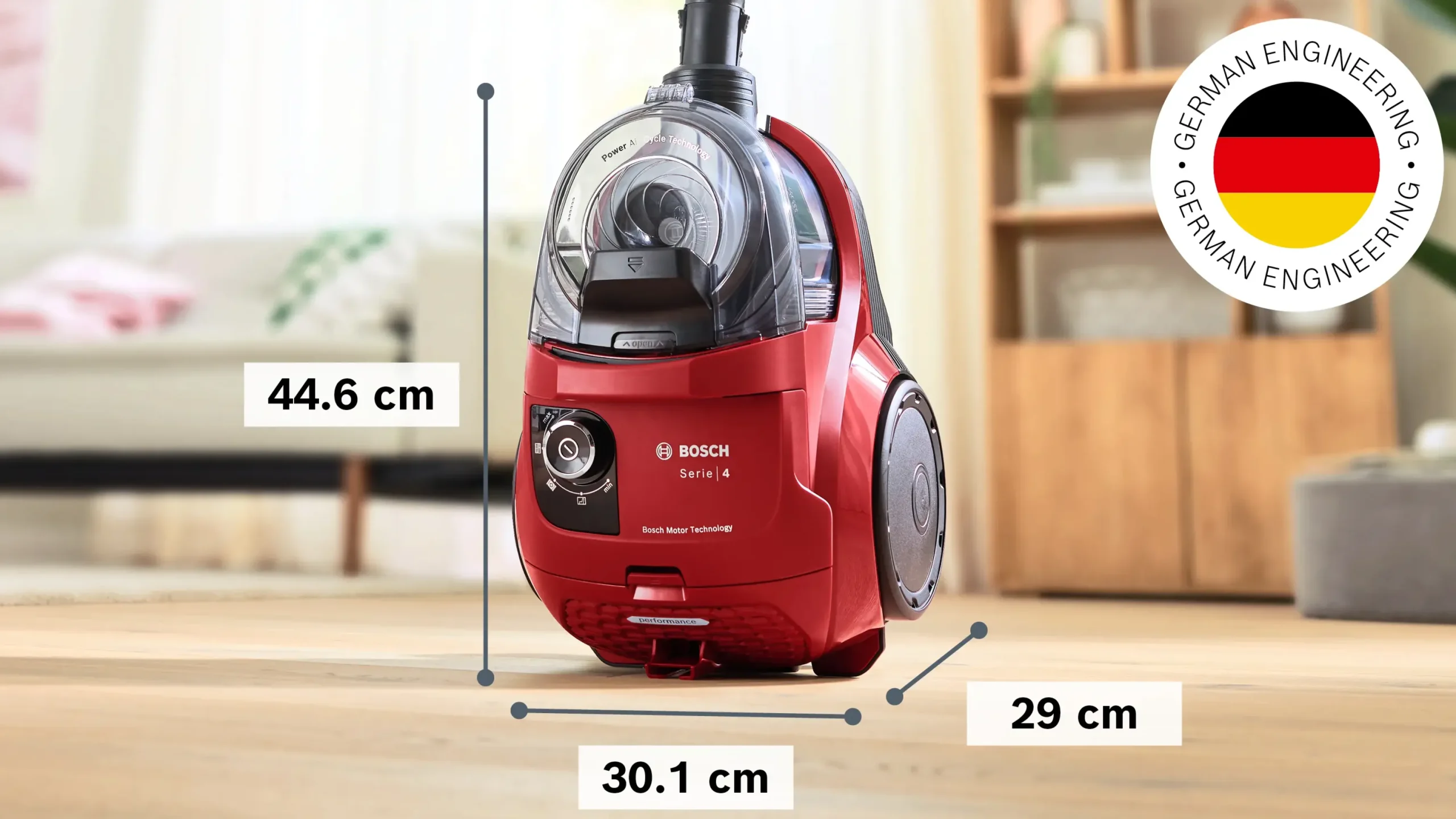 Serie 4 Stofzuiger zonder zak Rood