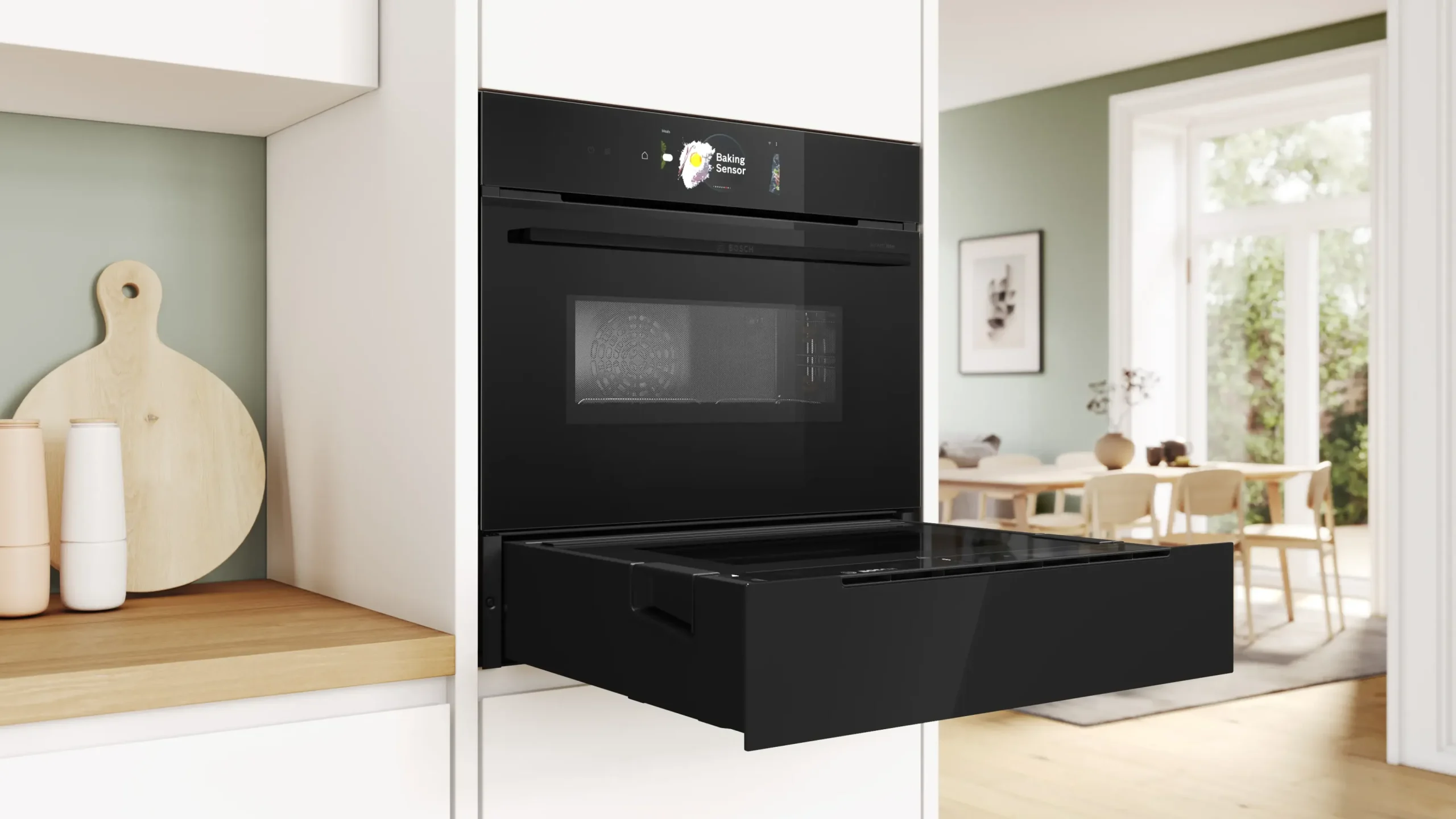 Serie 8 Stoomlade 59 x 14 cm Zwart