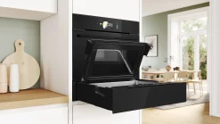 Serie 8 Stoomlade 59 x 14 cm Zwart