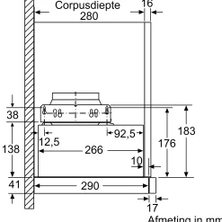 Serie 2 Vlakscherm afzuigkappen 60 cm Zilver metallic