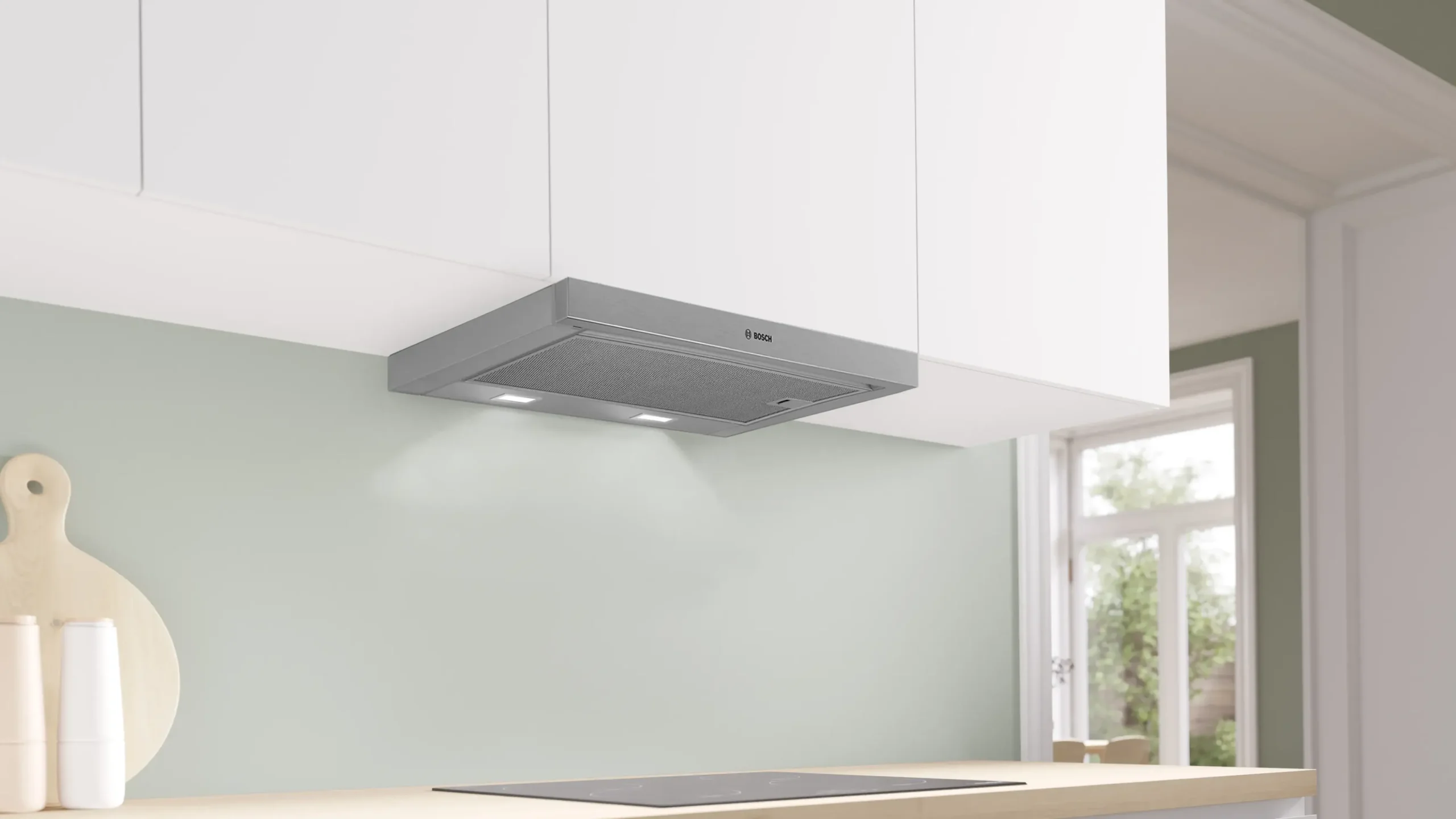 Serie 2 Vlakscherm afzuigkappen 60 cm Zilver metallic