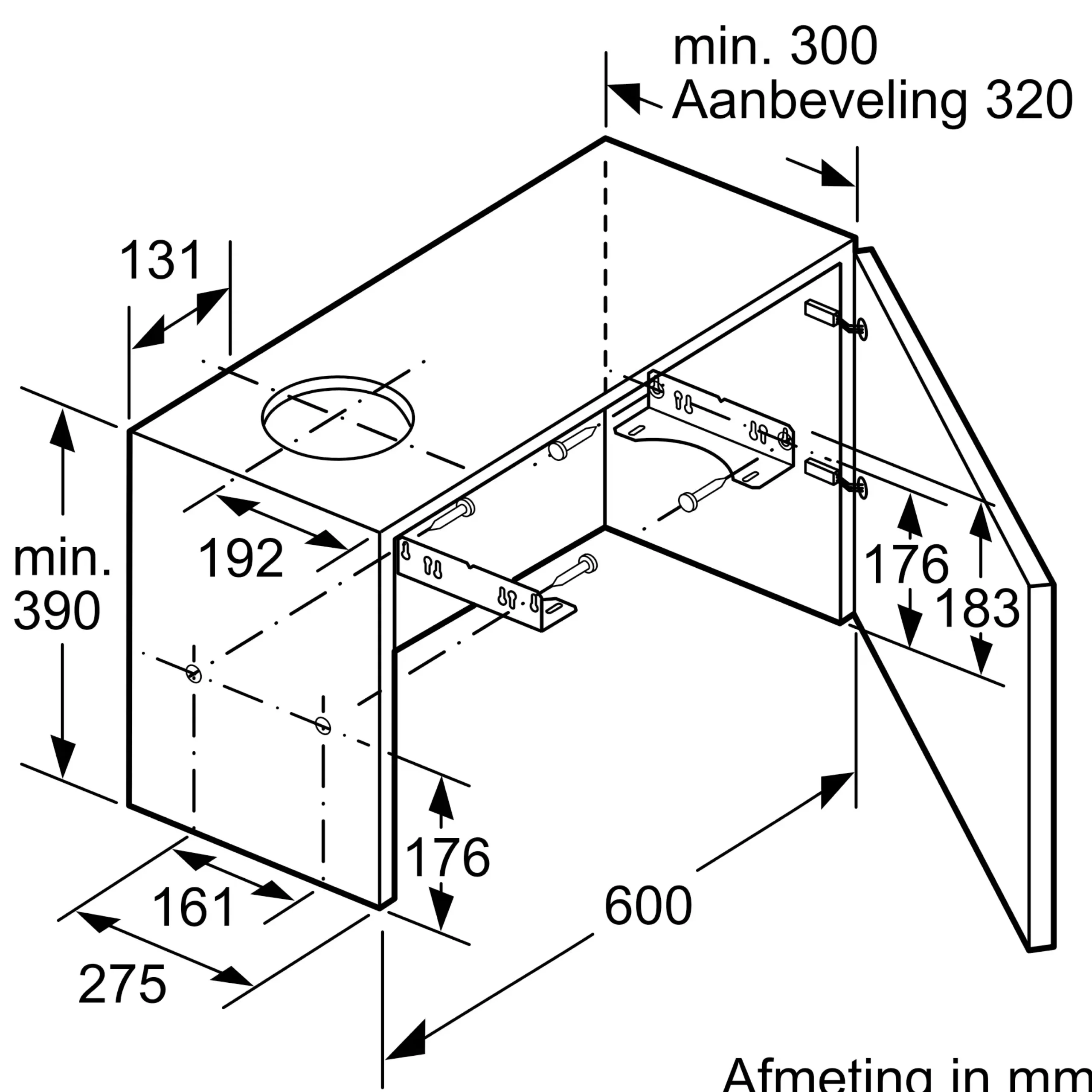Serie 2 Vlakscherm afzuigkappen 60 cm Zilver metallic