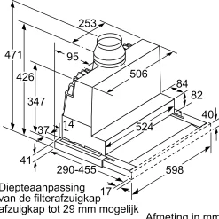 Serie 4 Vlakscherm afzuigkappen 60 cm Zilver metallic