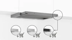 Serie 4 Vlakscherm afzuigkappen 60 cm Zilver metallic